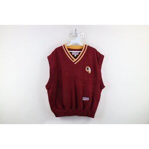 Vintage 90s Starter Mens Large Faded Washington Redskins Football Sweater Vest
